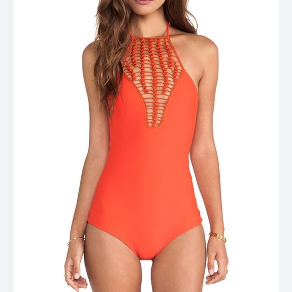 Acacia Teahupo'o Hibiscus one piece bathing suit